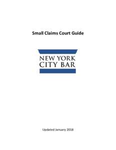 Small Claims Court Guide | New York City Bar Association