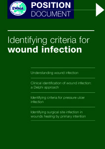 POSITION DOCUMENT Identifying criteria for wound infection Understanding wound infection