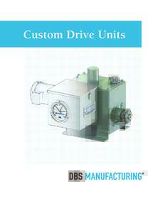 Custom Drive Units  Custom Drive Units Fluid Primary Drives DBS manufactures custom drives for replacing worm and helical primary gear-motors used on old cast iron type clarifier and
