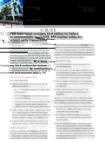 Briefing Corporate JuneFCA fines listed company £4.6 million for failure