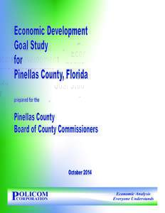 Economic Development Goal Study for Pinellas County, Florida prepared for the