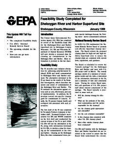 Feasibility Study Completed for Sheboygan River and Harbor Superfund Site - January 1999