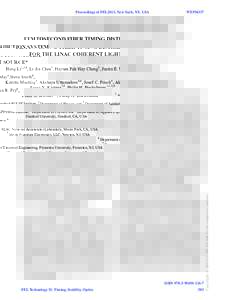 Proceedings of FEL2013, New York, NY, USA  WEPSO37 FEMTOSECOND FIBER TIMING DISTRIBUTION SYSTEM FOR THE LINAC COHERENT LIGHT SOURCE*