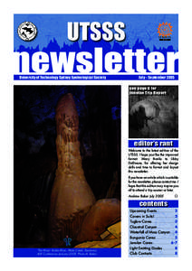 UTSSS  newsletter University of Technology Sydney Speleological Society  July – September 2005