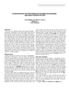 A COMPARISON OF THE PERFORMANCE OF SEAMED AND UNSEAMED lNFLATA6LE CONCENTRATORS Arthur Palisoc and Mitchell Thomas L’Garde, Inc.  Tustin, California