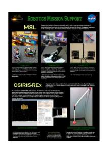 Support for the Mars Science Laboratory (MSL) IV&V Project primarily consisted of development and teaching of training materials focused on robotic capabilities applicable to the Curiosity rover. The classes held and top