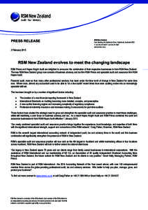 Microsoft Word - Press Release -RSM Hayes Audit announcement
