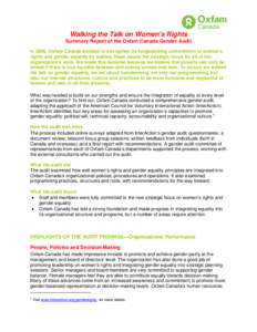 Oxfam Canada / Gender mainstreaming / Gender equality / Feminism / Gender / Government / Poverty / United Nations International Research and Training Institute for the Advancement of Women / Alma Jadallah / Development charities / Oxfam / Gender studies