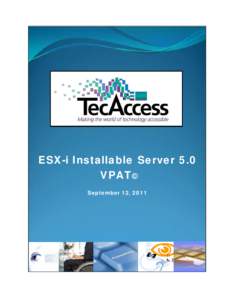 ESX-i Installable Server 5.0 VPAT: VMware, Inc.