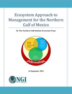 Ecosystem Approach to Management for the Northern Gulf of Mexico By The Northern Gulf Institute Ecosystem Team  14 September 2012