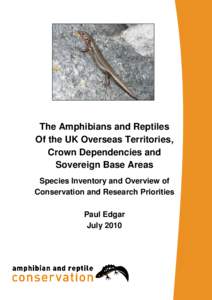 Amphibians and Reptiles Of the UK OTs, CDs and SBAs