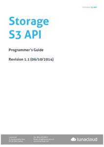 STORAGE S3 API  Storage S3 API Programmer’s Guide Revision)