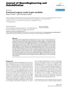 Journal of NeuroEngineering and Rehabilitation BioMed Central  Open Access