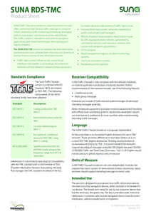 SUNA RDS-TMC Product Sheet