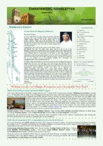 EmiratesGBC Newsletter JANUARY 2014 VOLUME IV ISSUE 1  EMIRATES GREEN