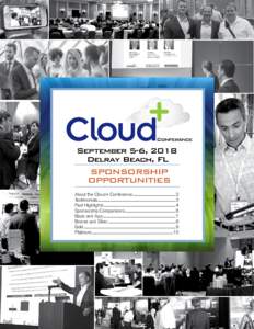 Cloud  Conference September 5-6, 2018 Delray Beach, FL