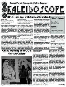 Bossier Parish Community College Presents  Kaleidoscope Volume XXIV Issue 2  November 2010
