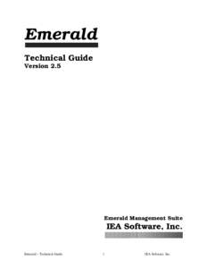Emerald Technical Guide Version 2.5 Emerald Management Suite