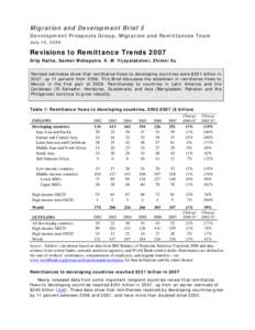 Microsoft Word - M&DBrief5_Revision to remittance trends 2007.doc