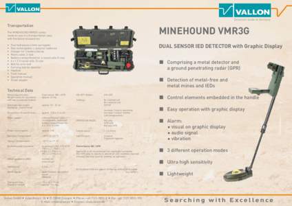 Detectors made in Germany  Transportation MINEHOUND VMR3G