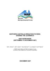 Air dispersion modeling / Commonwealth Scientific and Industrial Research Organisation / Naif / Water resources / Water / Water management / Irrigation