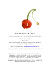 A second bite of the cherry! Dromkeen Homestead Open Day & the John Barrow Collection Sunday February 15. 1pm to 5pm. A short introduction to the exhibition and the current Dromkeen homestead will be given at 2pm.