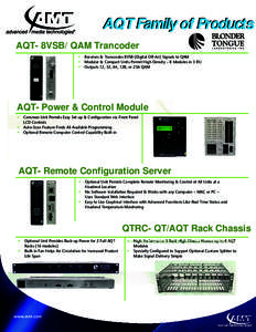 ®  AQT Family of Products AQT- 8VSB/ QAM Trancoder •