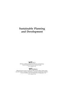 Sustainable Planning and Development