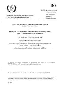 INFCIRC/500/Add.4 - Vienna Convention on Civil Liability for Nuclear Damage and Optional Protocol Concerning the Compulsory Settlement of Disputes - Spanish