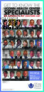 GET TO KNOW THE UCONN HEALTH CENTER SPECIALISTS ON AMERICA’S TOP DOCTORS LIST