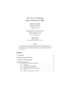 The ‘fancyvrb’ package Fancy Verbatims in LATEX Timothy Van Zandt Princeton University Princeton – USA 