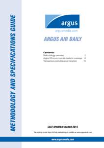 Methodology and specifications guide  Argus Air daily Contents: Methodology overview 2
