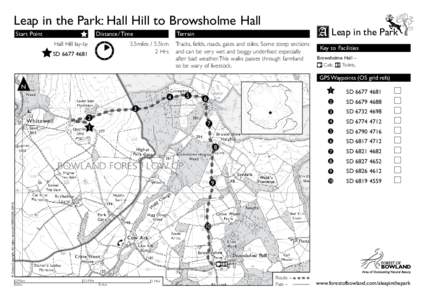 Leap in the Park: Hall Hill to Browsholme Hall Start Point Distance/ Time Hall Hill lay-by