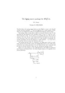 The bguq macro package for LATEX 2ε J.J. Green Version[removed]This file defines the package bguq which provides LATEX 2ε access to the Begriffsschrift universal quantifier “ ” from the bguq font in a small 