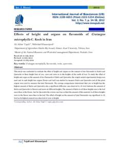 Int. J. BiosciInternational Journal of Biosciences (IJB) ISSN: PrintOnline) Vol. 2, No. 7, p, 2012