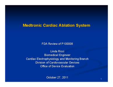 Medtronic Ablation Frontiers panel presentation
