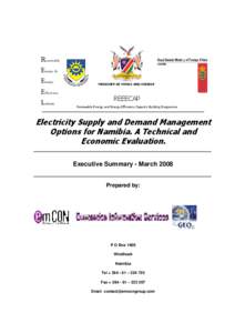 Namibia Electricity Supply Demand Options - Executive Summary - 080314a