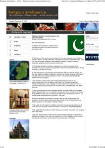 Religious Intelligence - News - Pakistan teachers concerned a...