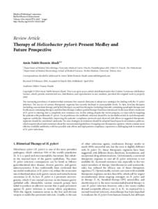 Therapy of Helicobacter pylori: Present Medley and Future Prospective