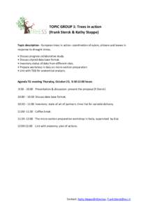 TG descriptions & agendas WG meeting Portugal 2014