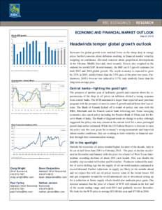 ECONOMIC AND FINANCIAL MARKET OUTLOOK  World GDP growth March 2015