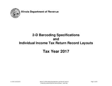 2-D Barcoding Specifications and Individual Income Tax Return Record Layouts