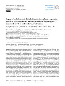 Atmos. Chem. Phys., 15, 3045–3062, 2015 www.atmos-chem-phys.netdoi:acp © Author(sCC Attribution 3.0 License.  Impact of pollution controls in Beijing on atmospheric oxygenat