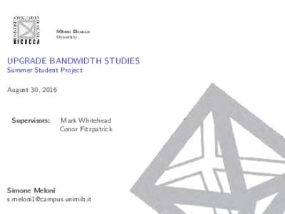 Upgrade Bandwidth studies - Summer Student Project