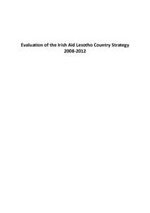 Evaluation of the Irish Aid Lesotho Country Strategy Paper: Final Report