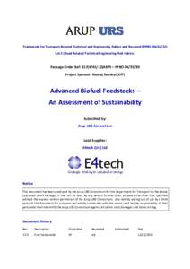 AnnexIX feedstock sustainability URS Arup E4tech