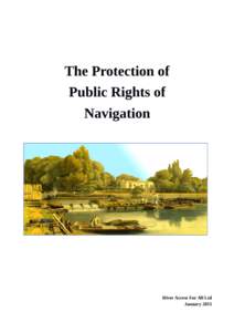 The Protection of Public Rights of Navigation River Access For All Ltd January 2015