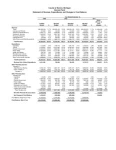 County of Berrien, Michigan General Fund Statement of Revenue, Expenditures, and Changes in Fund Balance Year Ended December 31, 2010