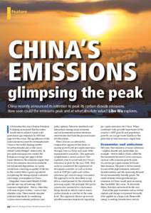 Feature  CHINA’S EMISSIONS  glimpsing the peak