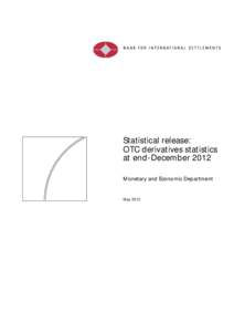 Statistical release: OTC derivatives statistics at end-December 2012